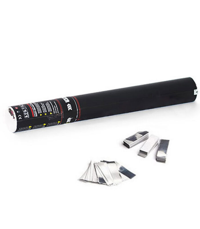 TCM FX - Kézi működtetésű Konfetti Ágyú 50cm - Fehér Silver